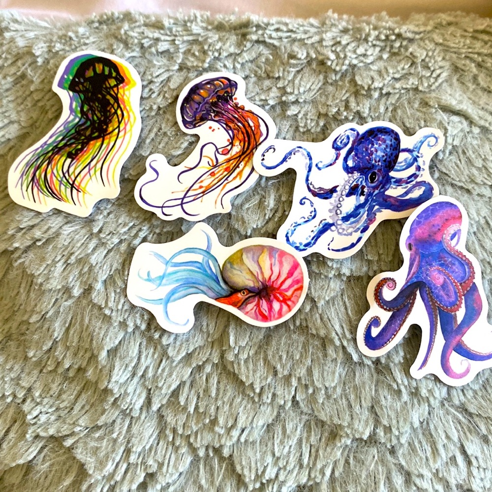 This bundle of ocean stickers is so cute they are easy stick easy peal